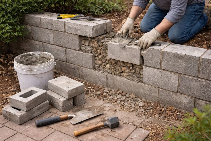 Block Wall Repair in Holly Hill, SC
