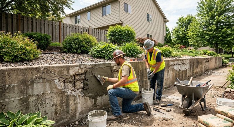 Brick Retaining Wall Repair in Summerville, SC