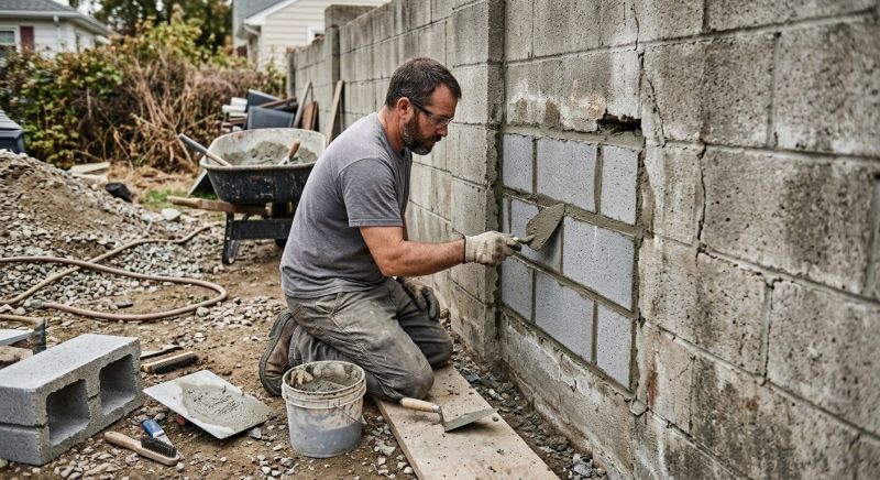 Cinder Block Wall Repair in Moncks Corner, SC