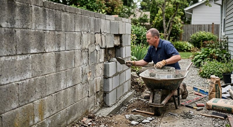 Cinder Block Wall Repair in Saint George, SC