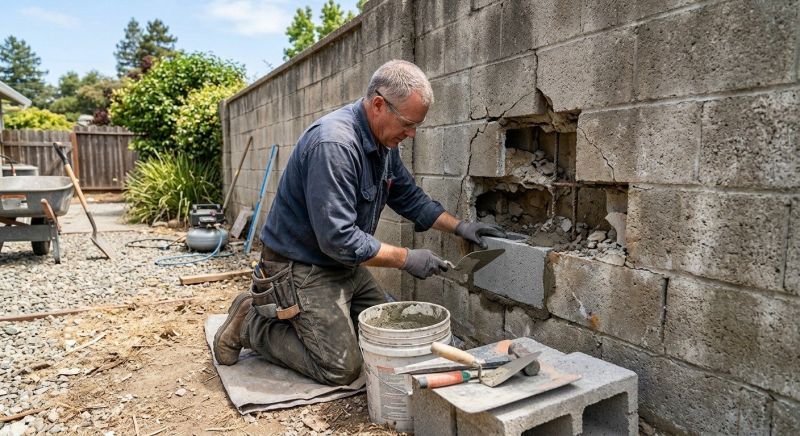 Concrete Block Repair in Bonneau, SC