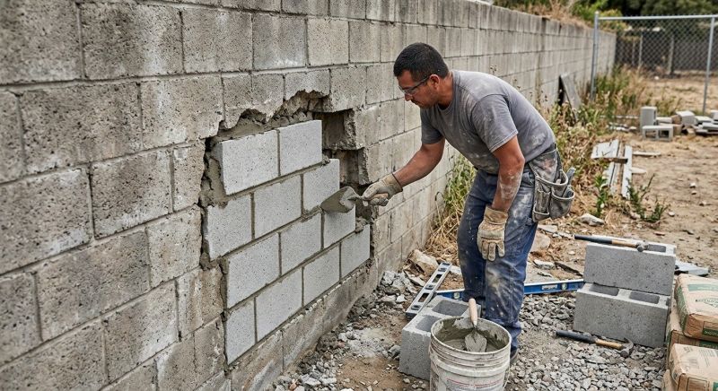 Concrete Block Repair in Hollywood, SC