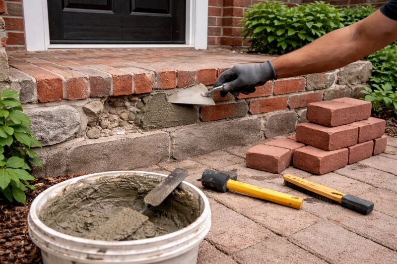 Entryway Brick Repair in Summerville, SC